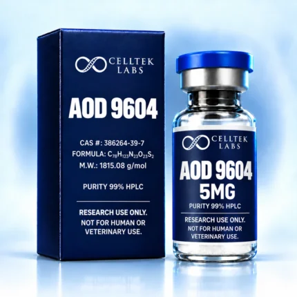 CellTek Labs AOD 9604 5 mg research vial and box