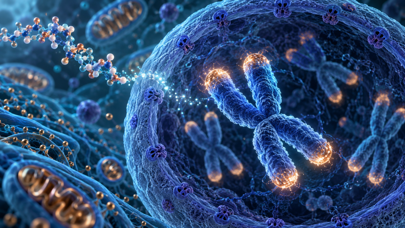 Epithalon telomere, telomerase, and chromosome-end research