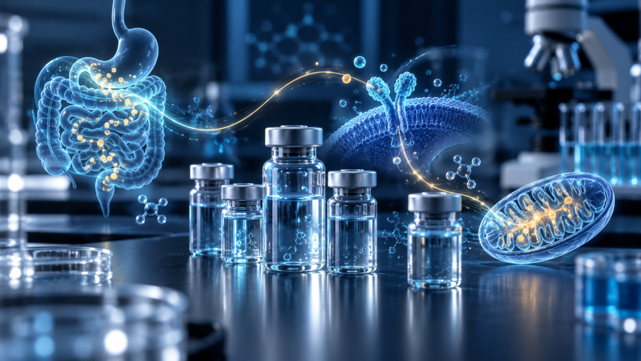 Metabolic signaling connections among digestion, receptors, and cellular energy