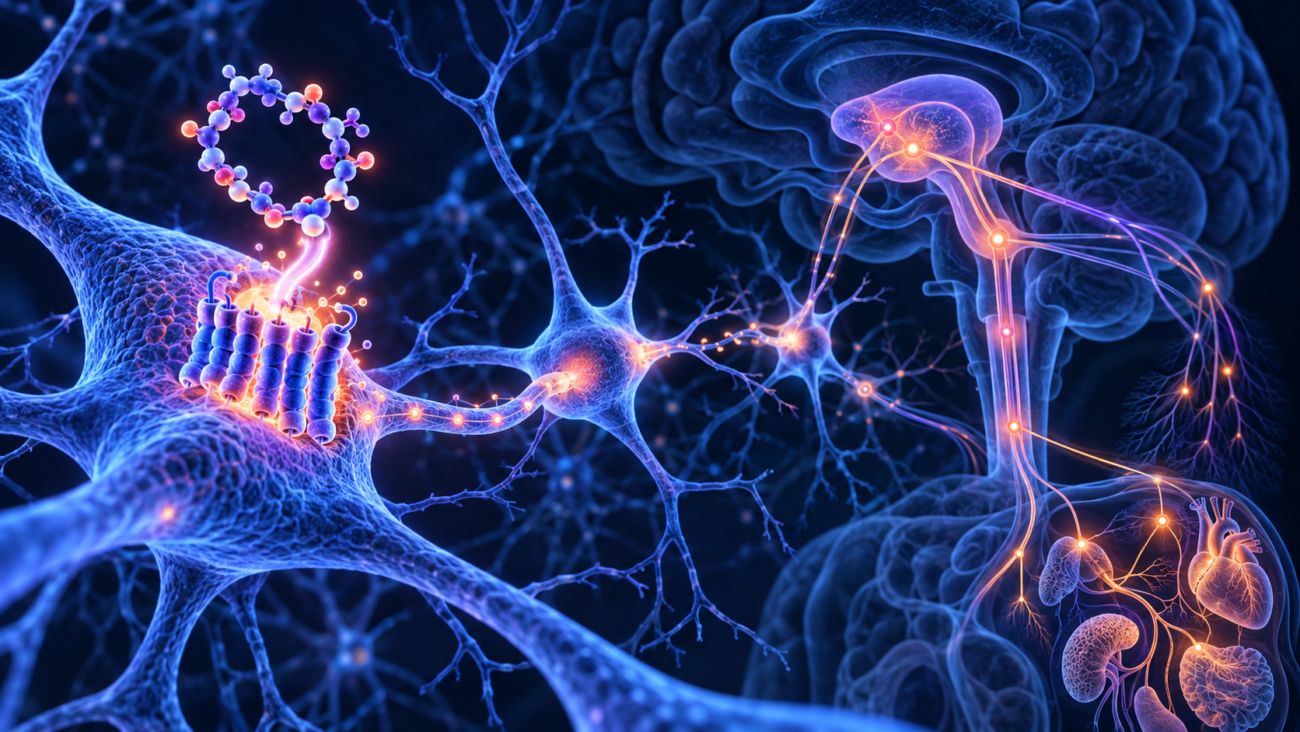 PT-141 activating a central melanocortin receptor and connected neural pathways